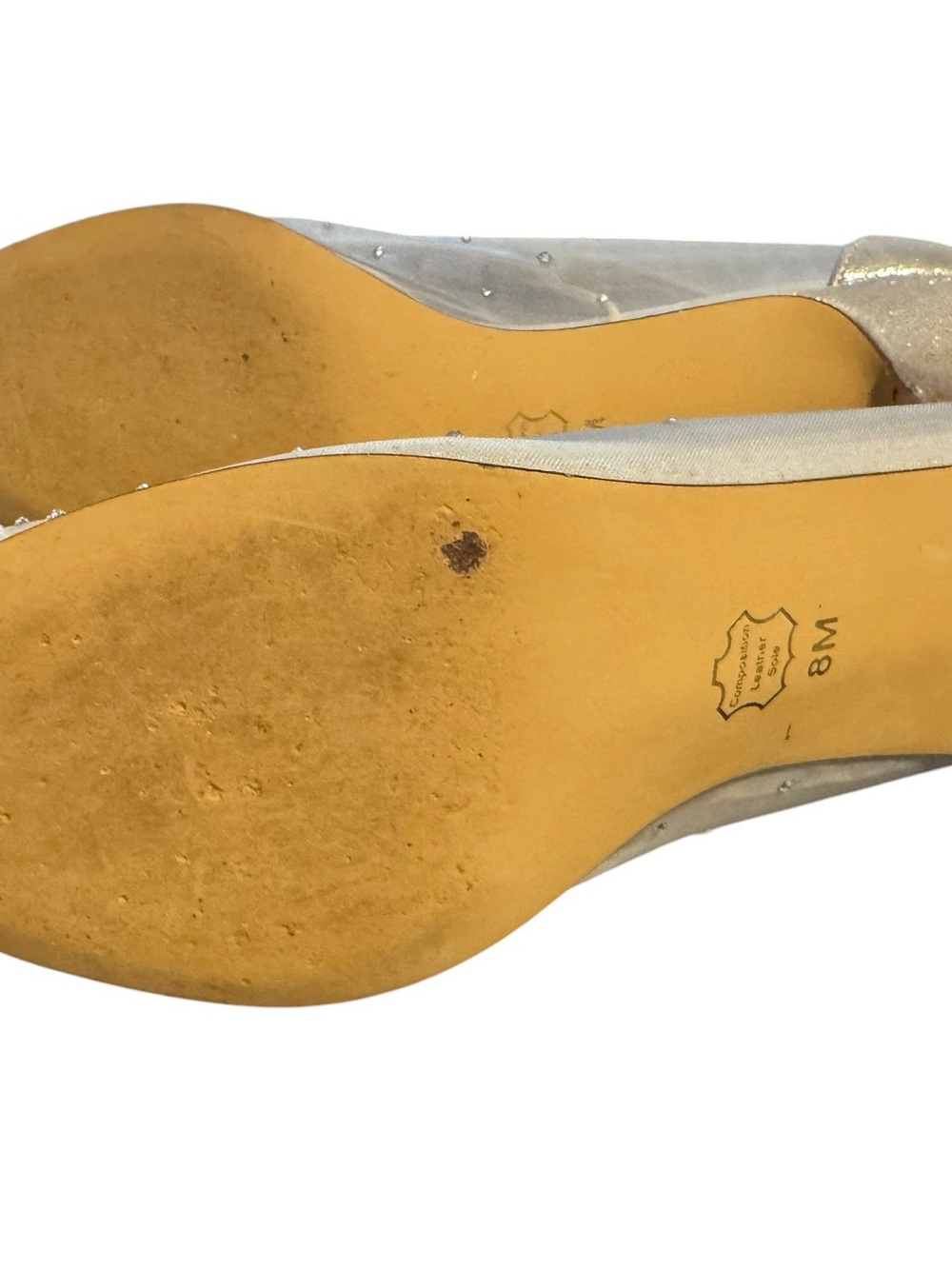 I Miller  Silver Rhinestone Pointed Toe Flats - Picture 4 of 6
